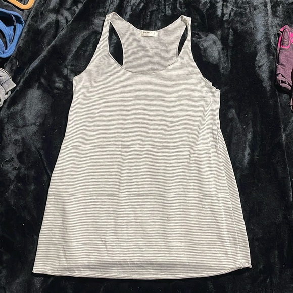 Grey and White Stripe Tank Top - Picture 1 of 1